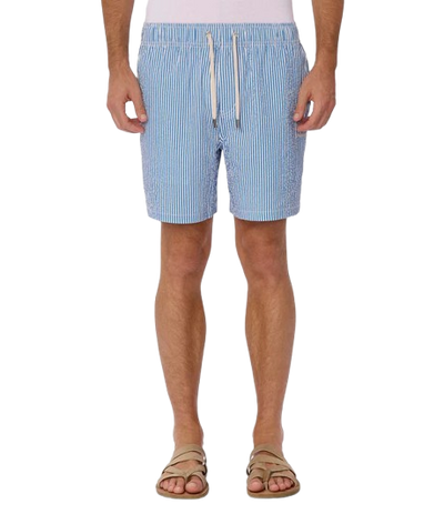 Industrie - The Coressia Swim Short - Stripe - Royal Blue & White