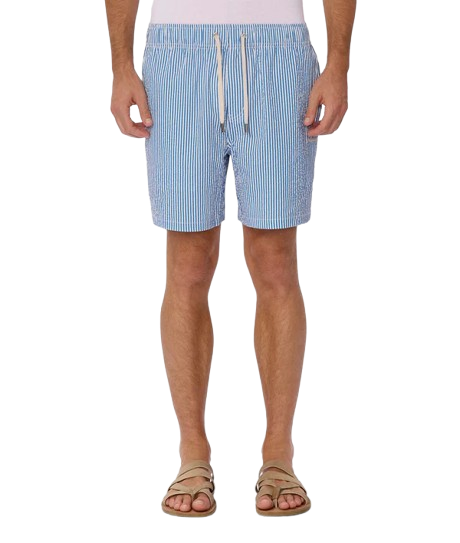 Industrie - The Coressia Swim Short - Stripe - Royal Blue & White