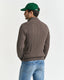 GANT - Cotton Cable Knit Half Zip Jumper - Seawood Melange