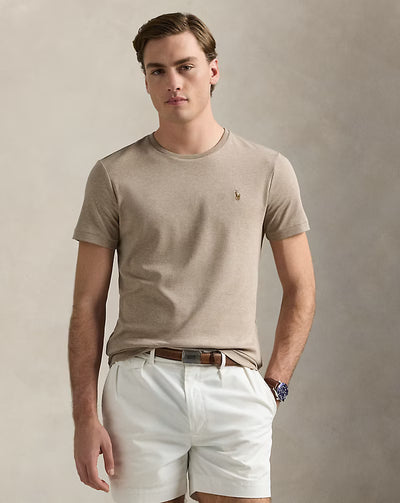 Polo Ralph Lauren - Custom Slim Fit Jersey Crewneck T-Shirt - Brown Heather