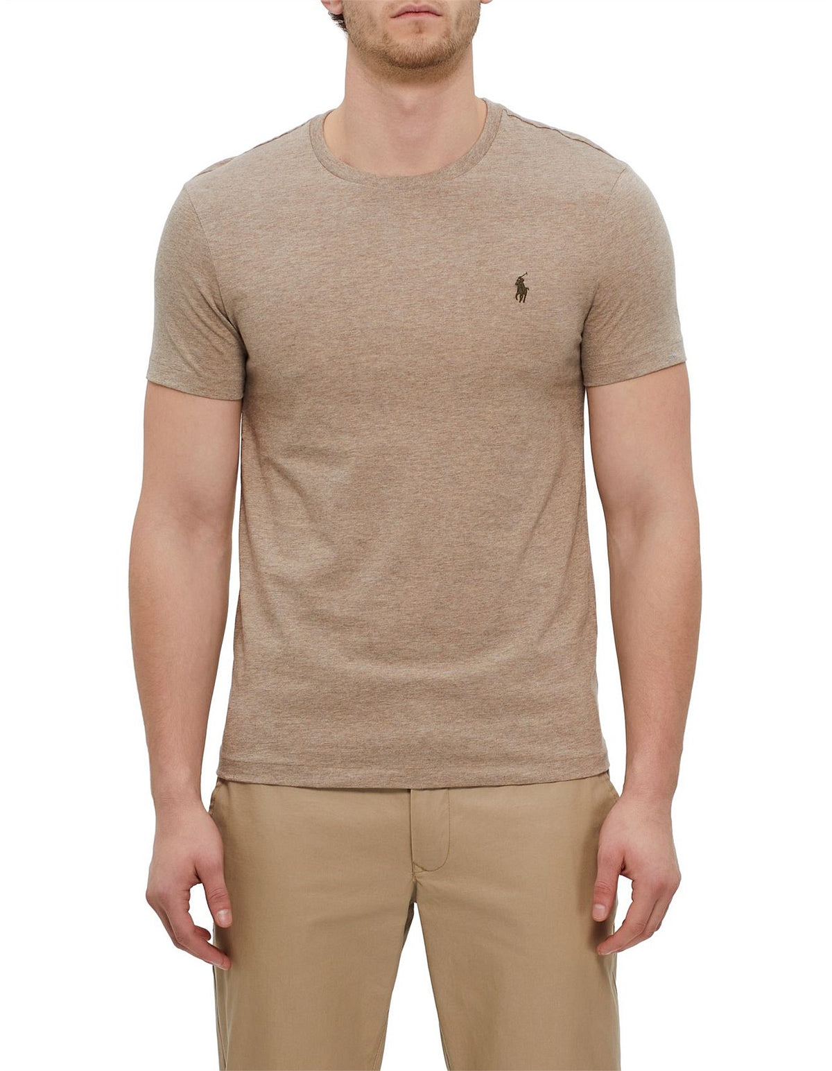 Polo Ralph Lauren - Custom Slim Fit Jersey Crewneck T-Shirt - Brown Heather