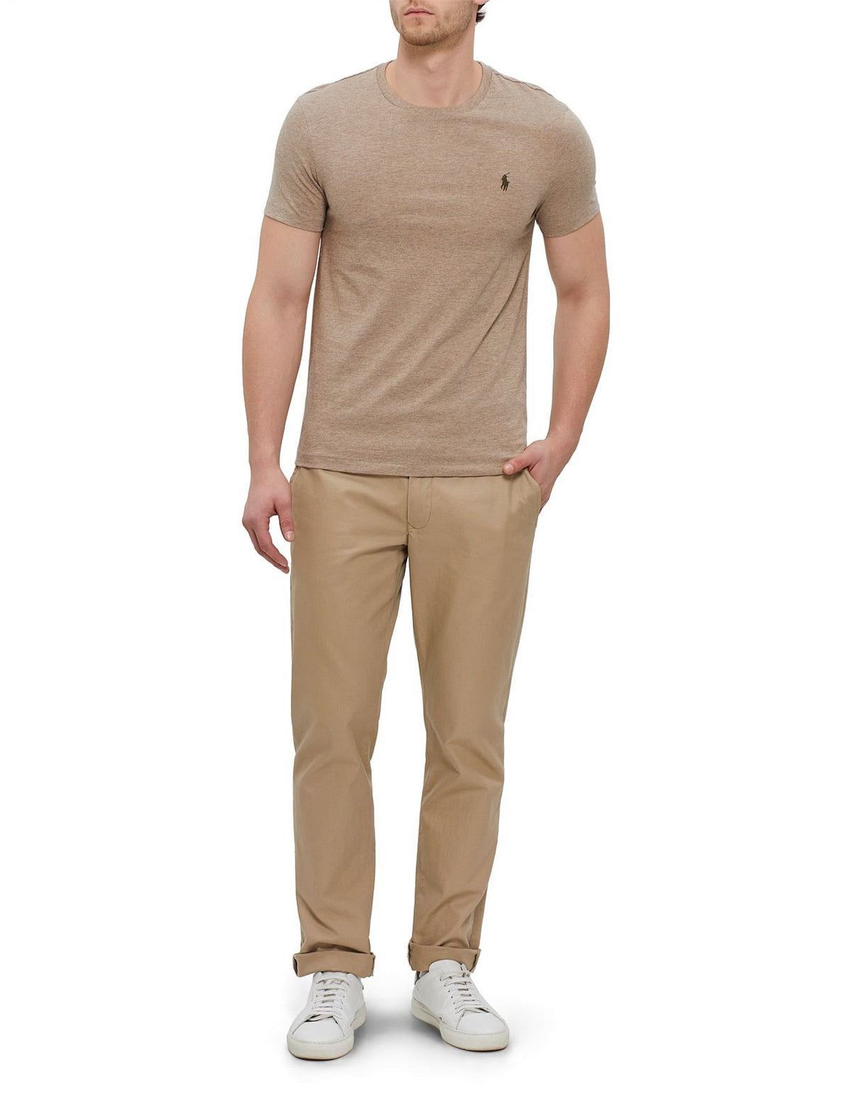Polo Ralph Lauren - Custom Slim Fit Jersey Crewneck T-Shirt - Brown Heather