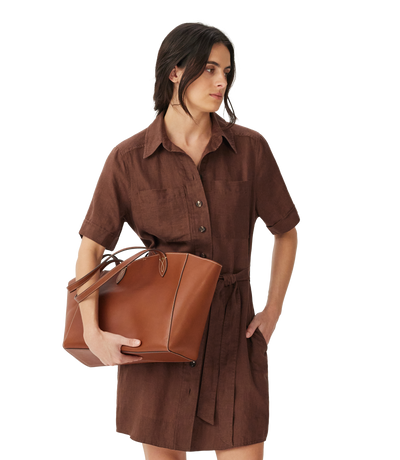 R.M.Williams - Campbell Linen Dress - Cocoa