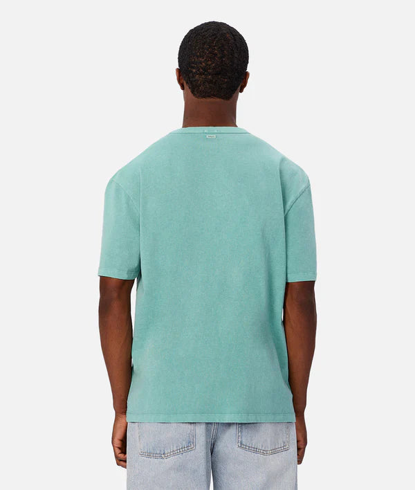 Industrie - The Del Sur Tee - Jade Marle - MULTIBUY back view showing oversized fit in soft jade color.