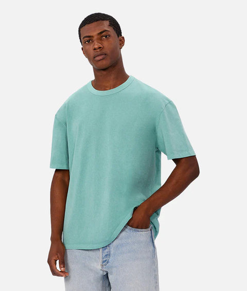 Industrie - The Del Sur Tee - Jade Marle - MULTIBUY worn by a model, showcasing an oversized fit and relaxed style.