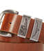 R.M.Williams - Drover Belt - Dark Bronze Hardware - Mid Brown