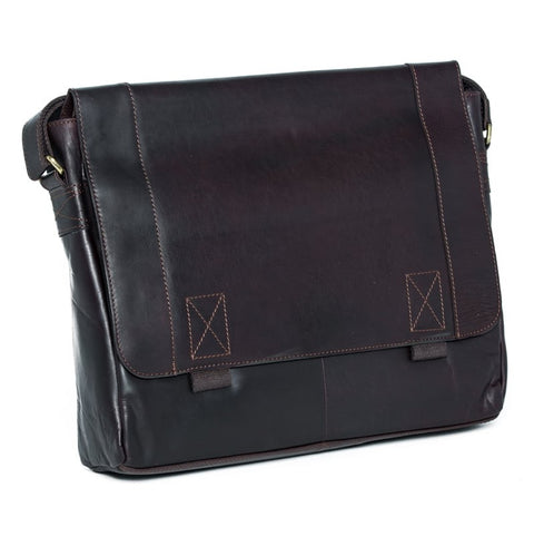 Oran Leather - Dylan Leather Satchel  - Black