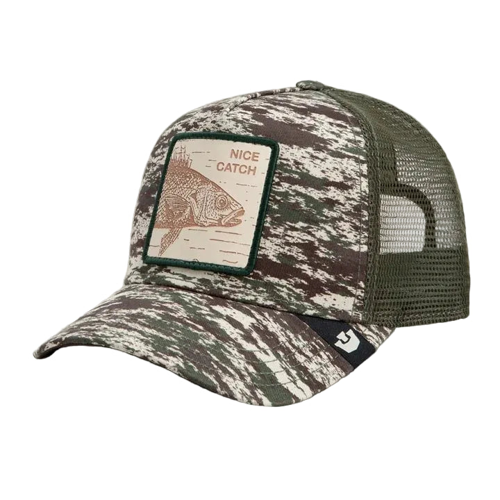 Goorin - Engraved Bass  Nice Catch Animal Trucker Cap - Camo