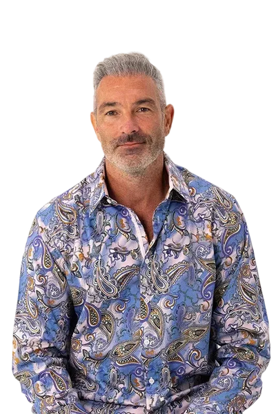 Rock & Roll Religion - Walkden Pailsley LS Shirt - Sky