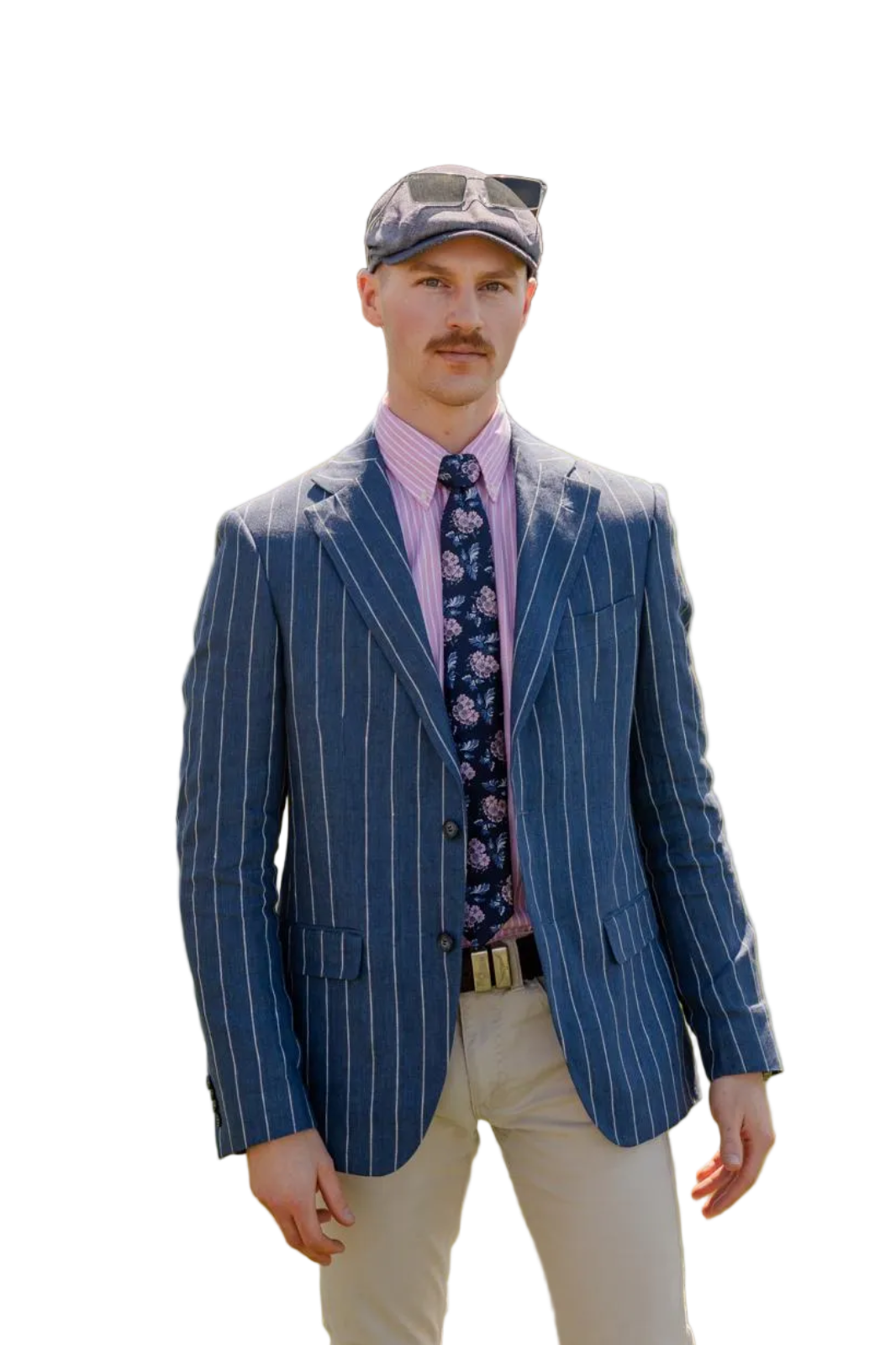 Boston - Siena Stripe Linen Sports Jacket - Blue