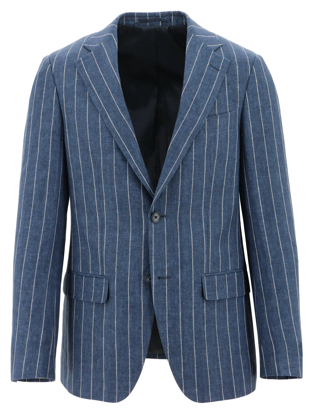 Boston - Siena Stripe Linen Sports Jacket - Blue