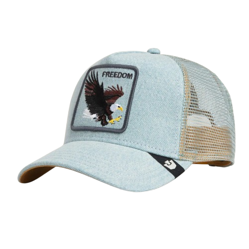 Goorin - Animal Trucker Cap - Freedom Eagle - Light Denim
