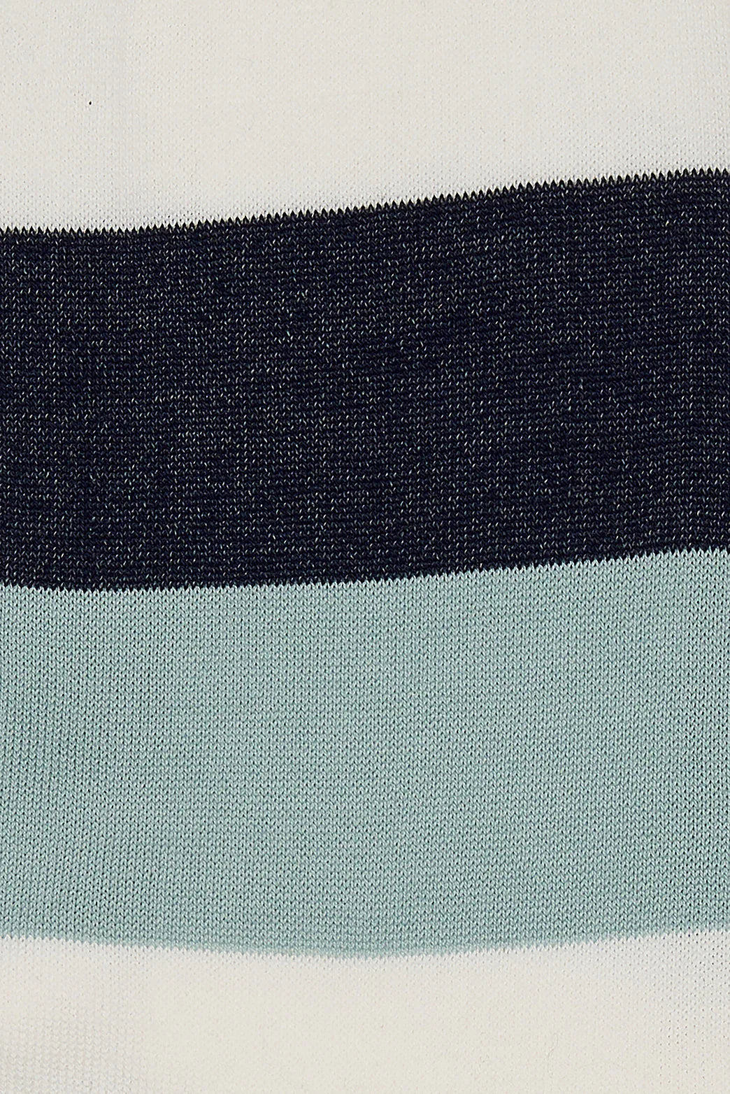 M.J. Bale - Filardi Sock - Stripe - Green Cream Navy - Medium close-up of fabric texture with stripes.