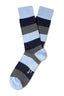 M.J. Bale - Filardi Sock - Stripe - Sky Navy Grey