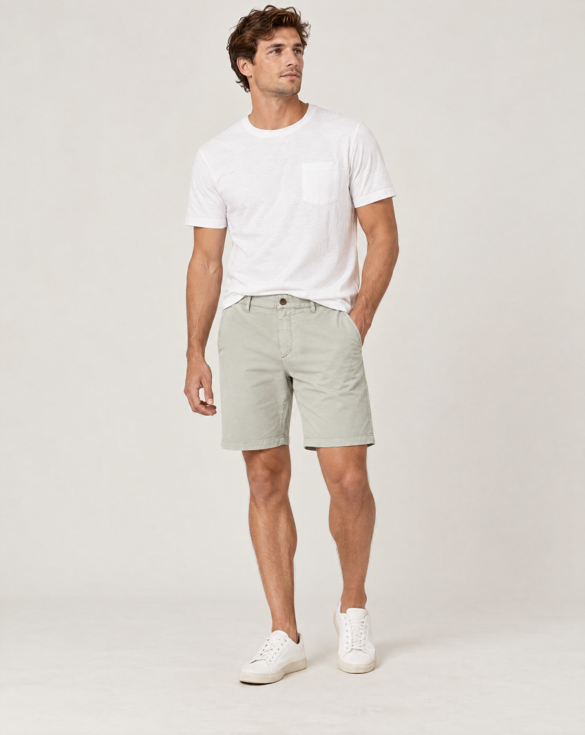 Boston Fine Tailoring - Finley Comfort Stretch Chino Shorts - Bone