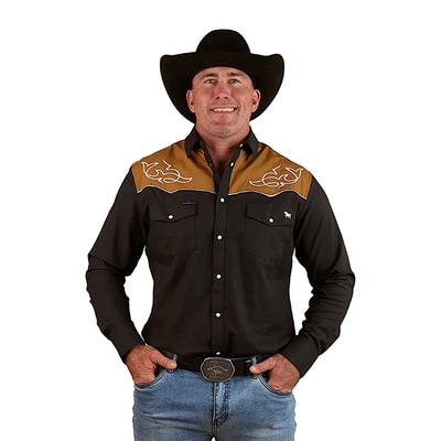 Ringers Western - Franklin Western Shirt - Charcoal