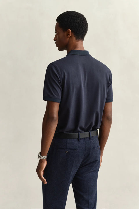GANT - Regular Contrast Pique SS Polo - Evening Blue