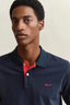 GANT - Regular Contrast Pique SS Polo - Evening Blue