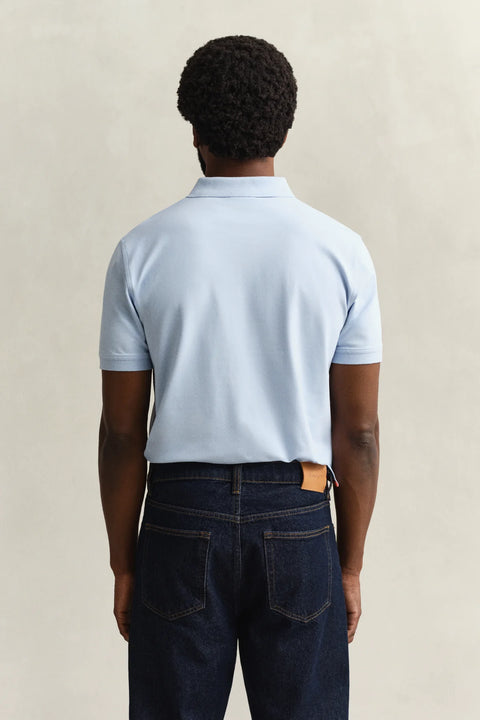 GANT - Regular Contrast Pique SS Polo - Fresh Blue