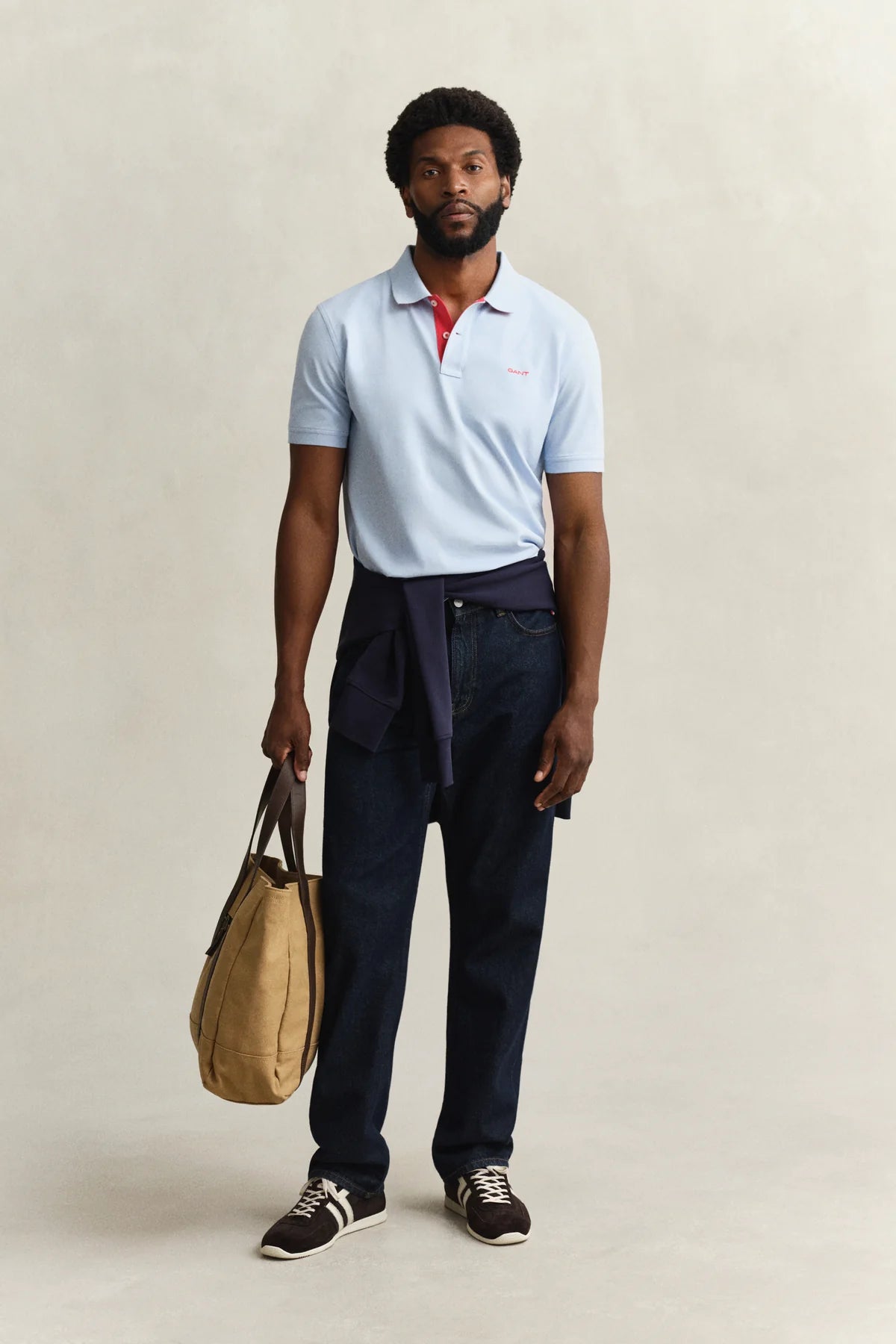 GANT - Regular Contrast Pique SS Polo - Fresh Blue