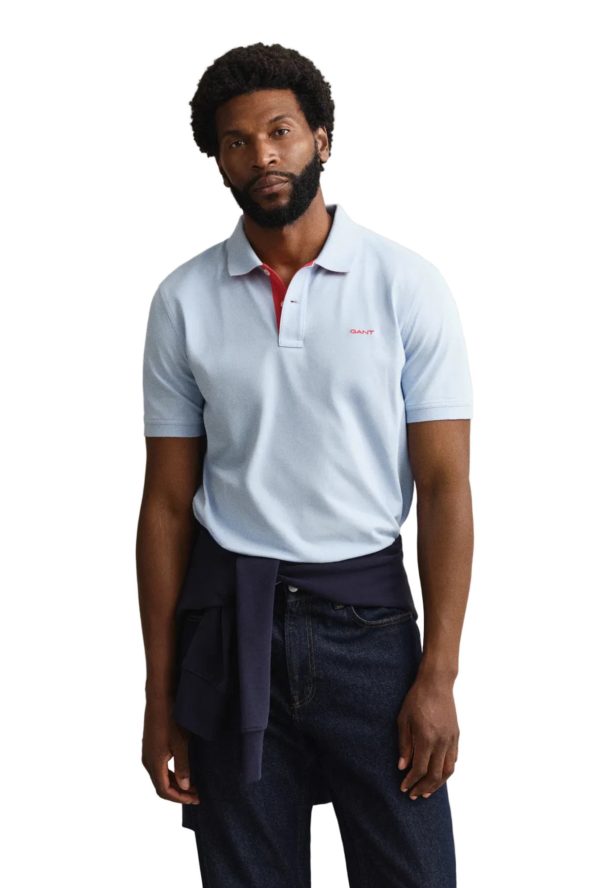 GANT - Regular Contrast Pique SS Polo - Fresh Blue