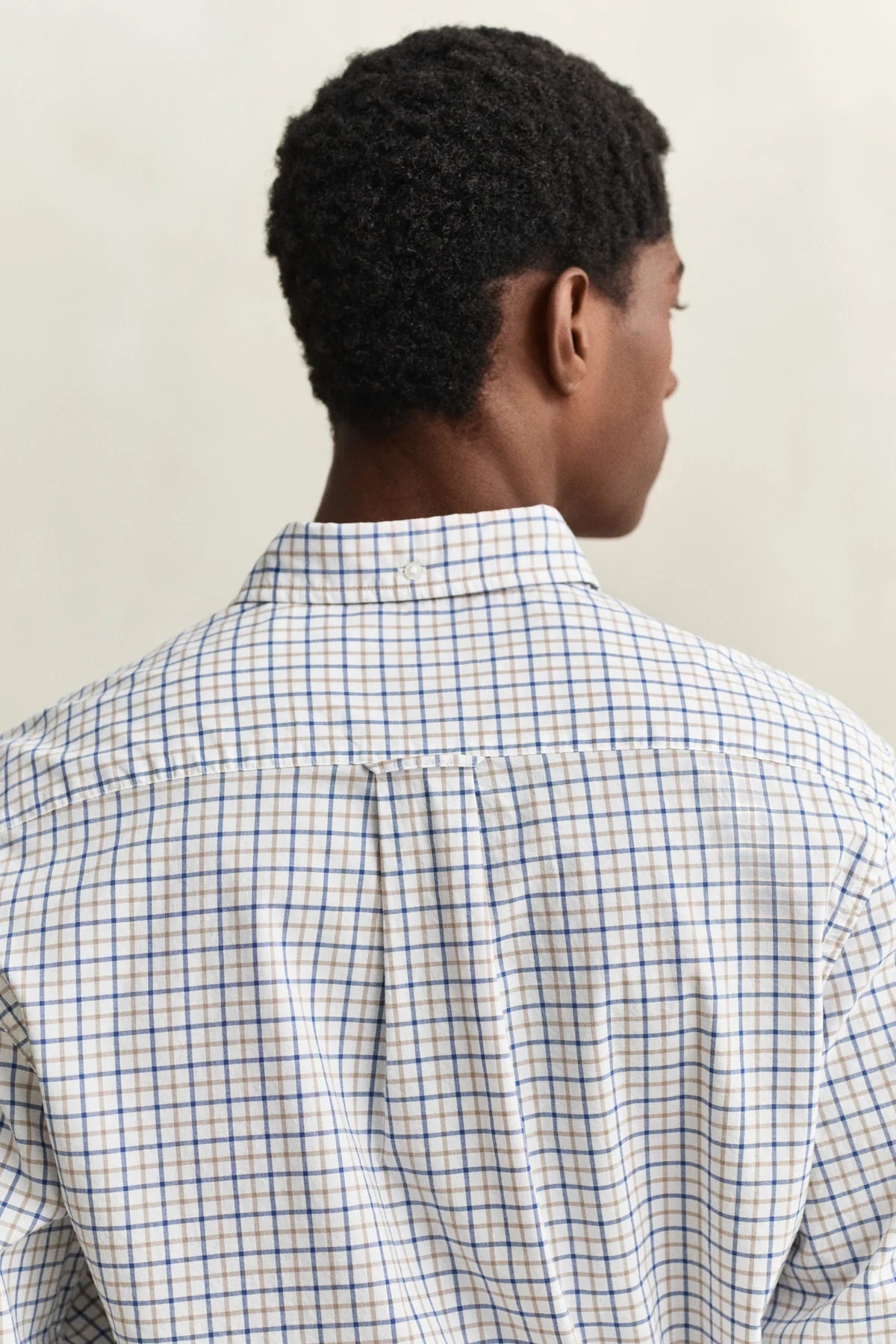 GANT - Reg Classic Checked Poplin Shirt - Taupe