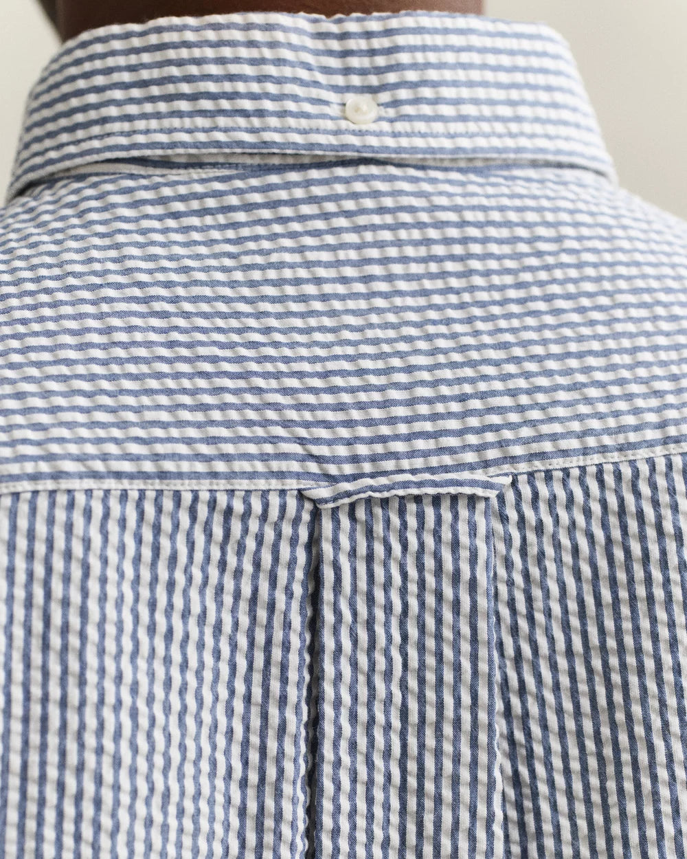 Gant - Seersucker Stripe Shirt - Vintage Blue