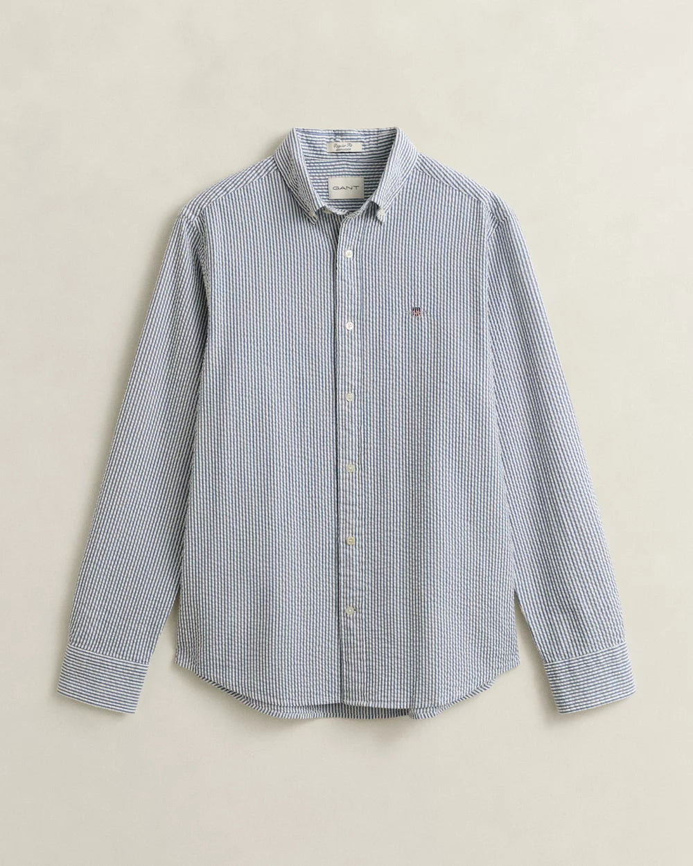 Gant - Seersucker Stripe Shirt - Vintage Blue
