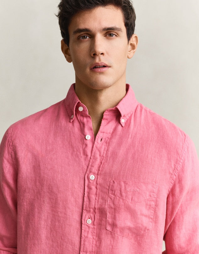 GANT - Garment Dyed Linen Shirt - Rose
