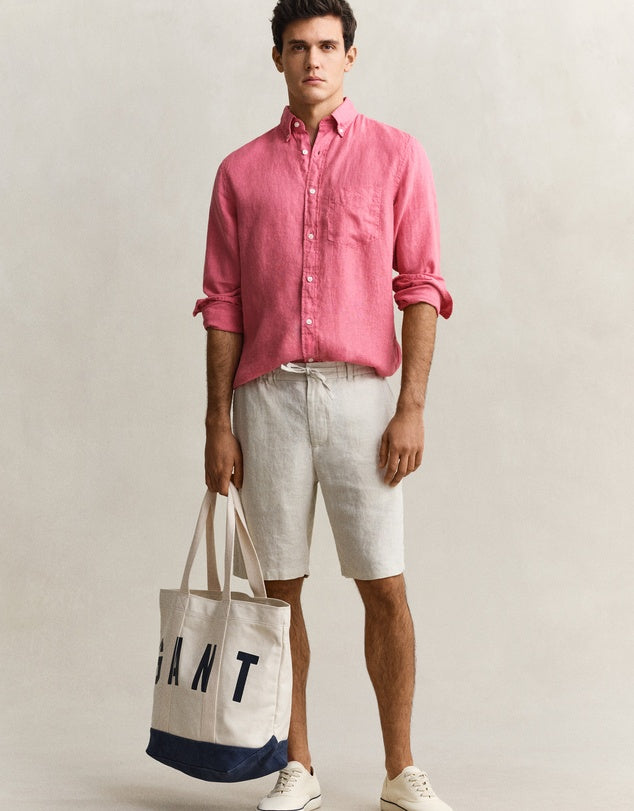 GANT - Garment Dyed Linen Shirt - Rose