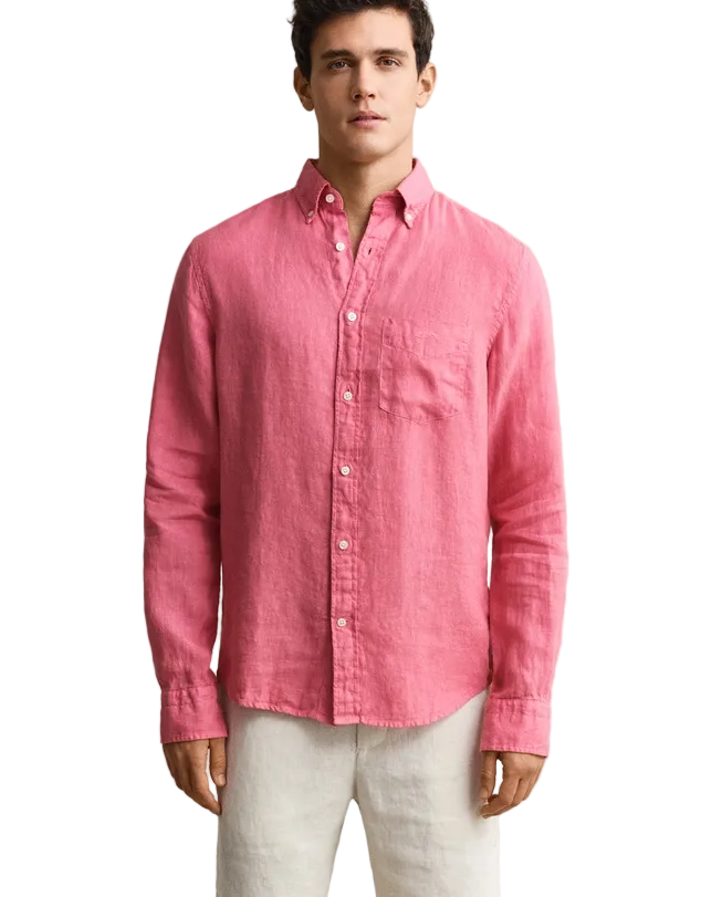GANT - Garment Dyed Linen Shirt - Rose