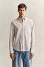 GANT - Striped Linen Blend Shirt - Taupe