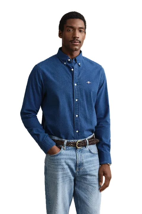 GANT- Seersucker Stripe Shirt - Indigo