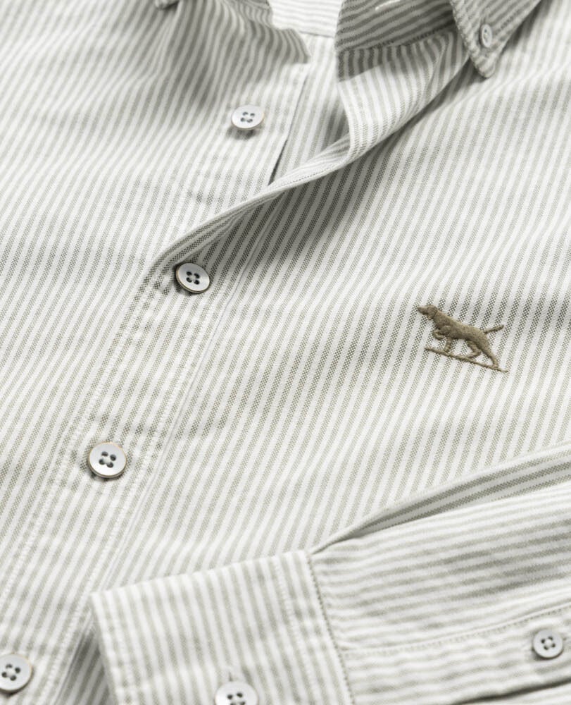 Rodd & Gunn - Gunn Oxford  Sports Fit - Stripe - Eucalyptus - MULTIBUY