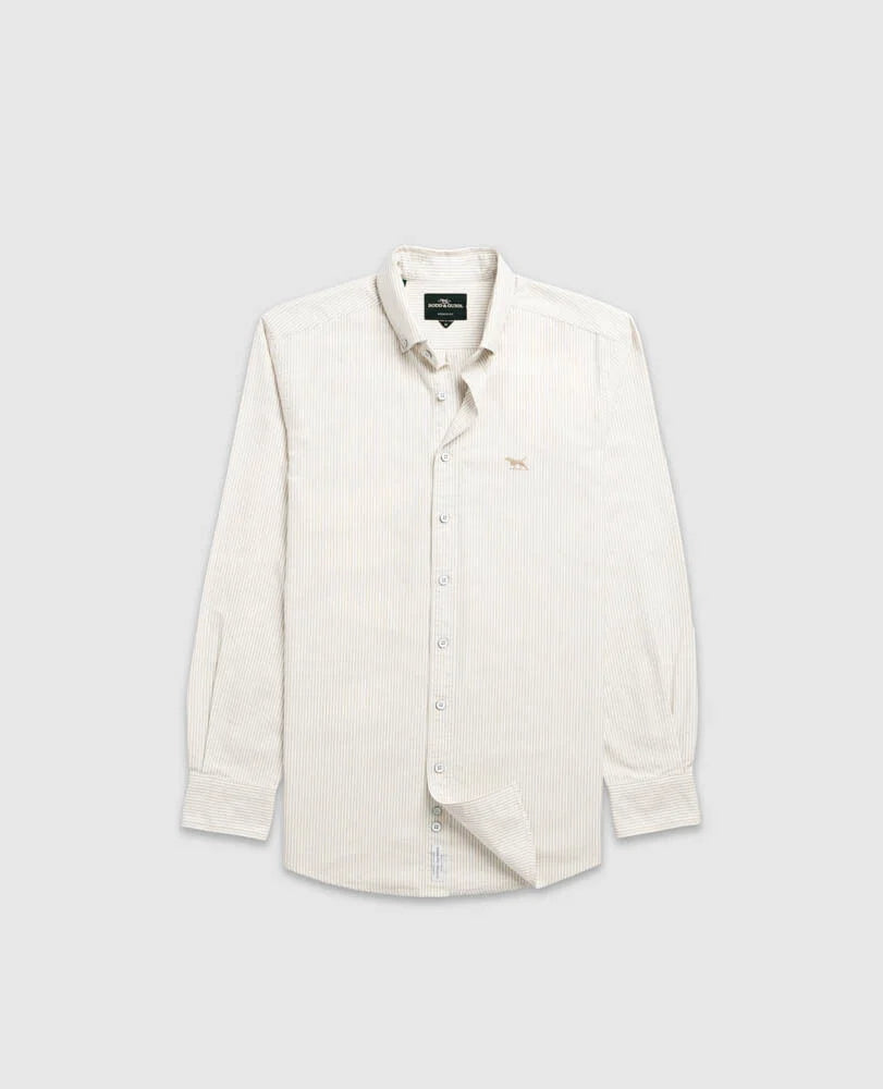 Rodd & Gunn - Gunn Oxford  Sports Fit - Stripe - Natural - MULTIBUY