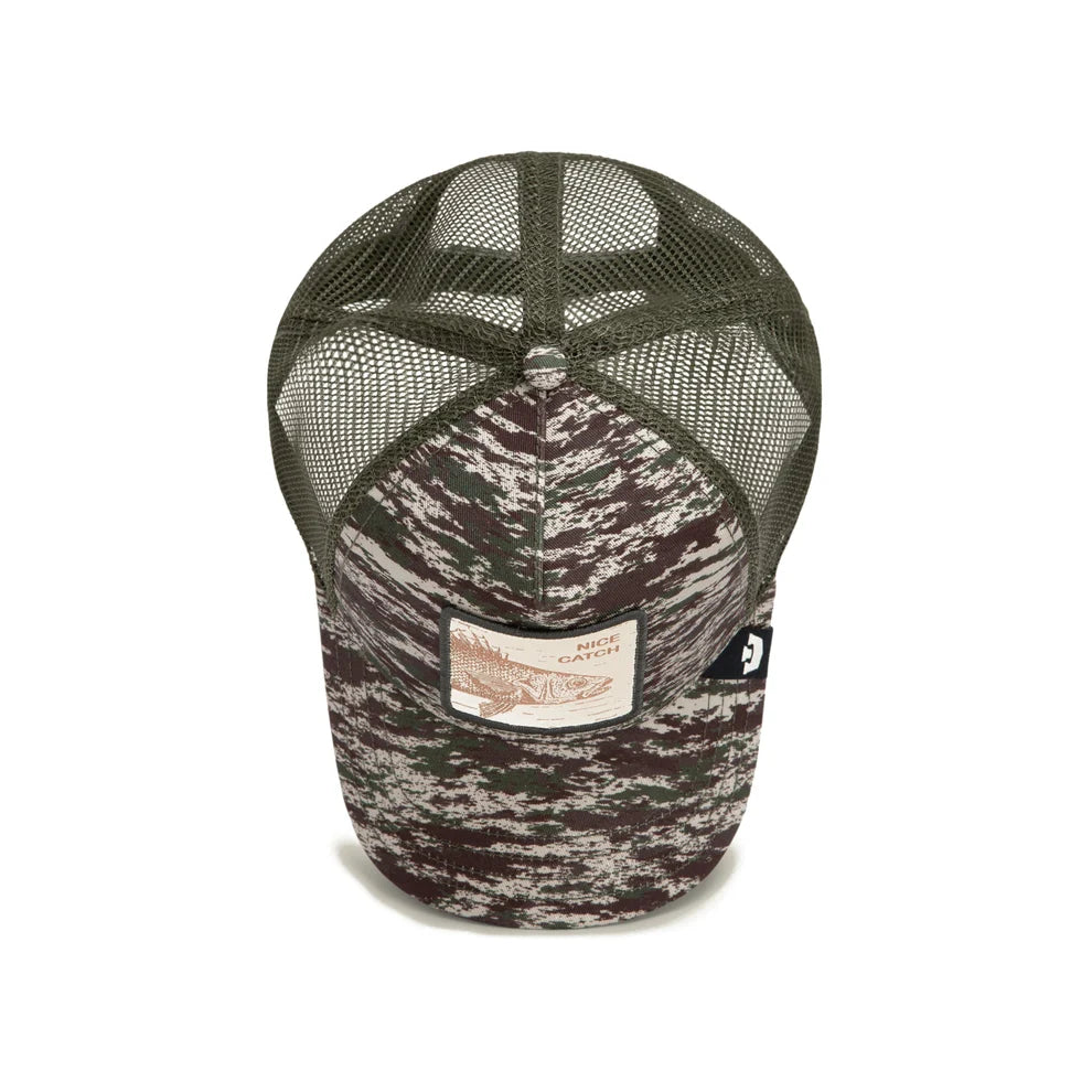 Goorin - Engraved Bass  Nice Catch Animal Trucker Cap - Camo