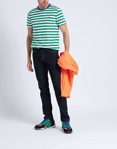 Polo Ralph Lauren - Custom Slim Fit Striped Jersey T-Shirt - Green & White