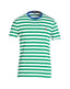 Custom Slim Fit StripedJersey T-Shirt - Green & White