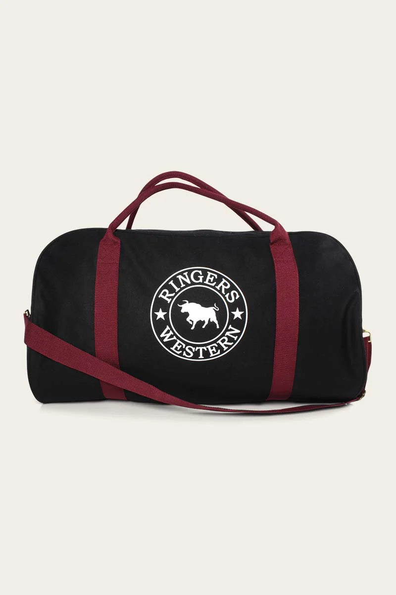 Ringers Western -  Gundagai Duffle Bag - Black/Maroon