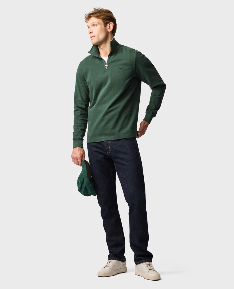Rodd & Gunn - Gunn 14oz Quarter Zip Sweatshirt - Forest