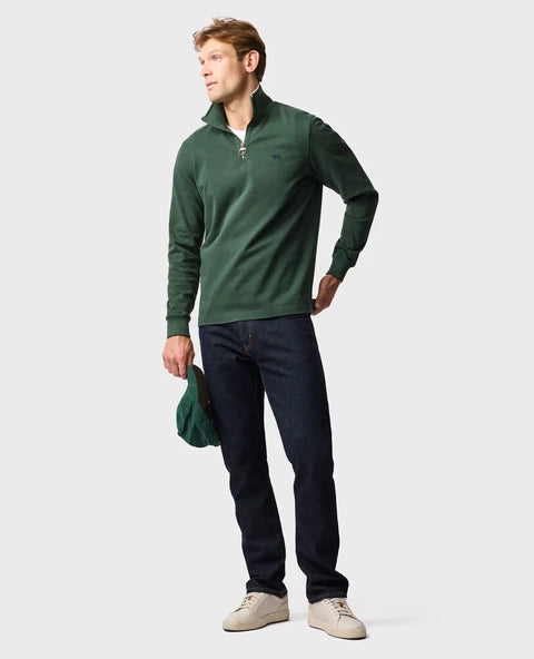 Rodd & Gunn - Gunn 14oz Quarter Zip Sweatshirt - Forest
