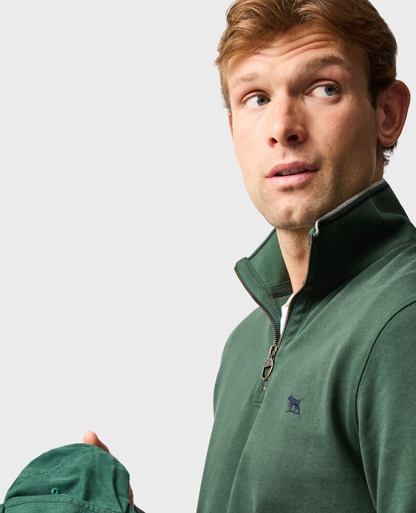 Rodd & Gunn - Gunn 14oz Quarter Zip Sweatshirt - Forest