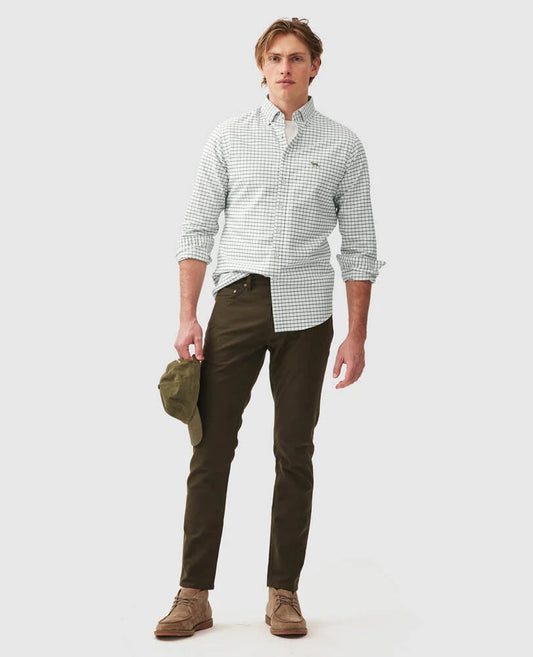 Rodd & Gunn - Gunn Oxford 3 Sports Fit - Check - Olive - MULTIBUY
