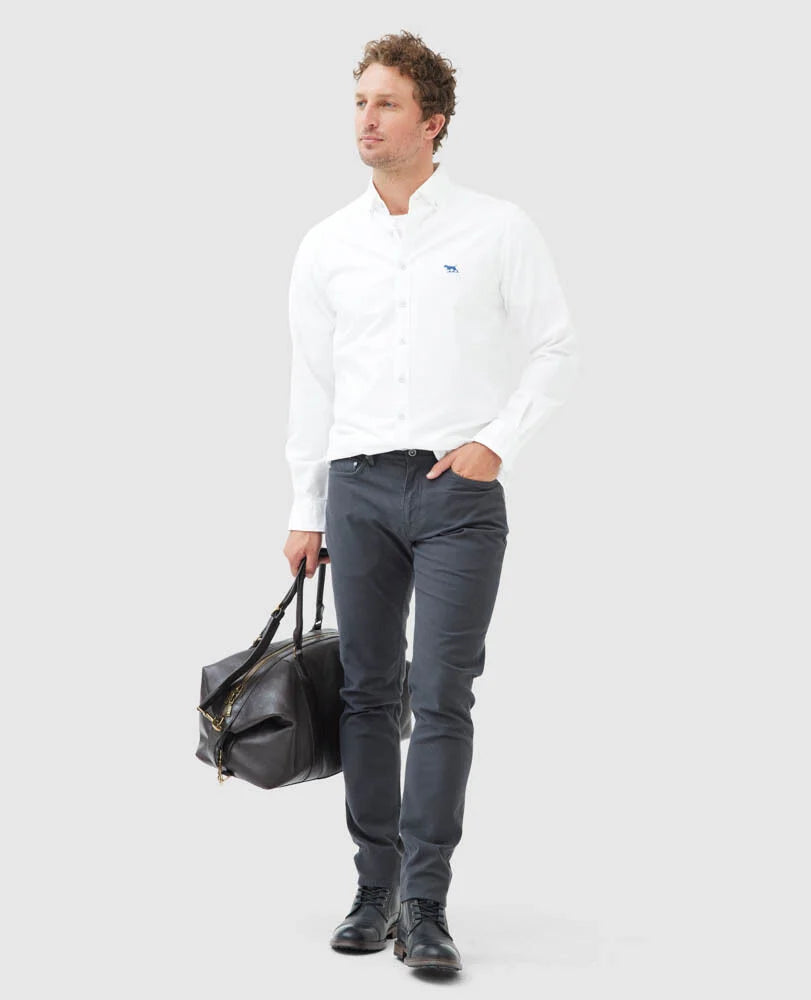 Rodd & Gunn - Gunn Oxford Shirt - Blanc - MULTIBUY