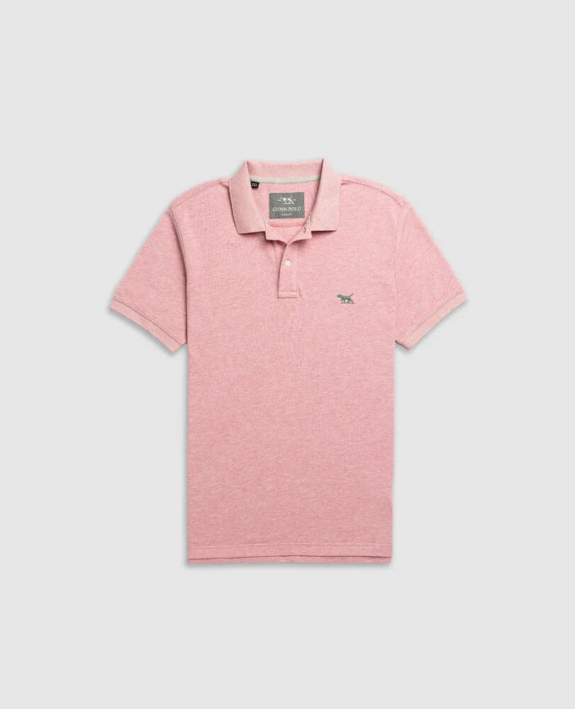 Rodd & Gunn - The Gunn Polo - Coral - MULTIBUY, a breathable cotton-pique men's polo shirt in coral.