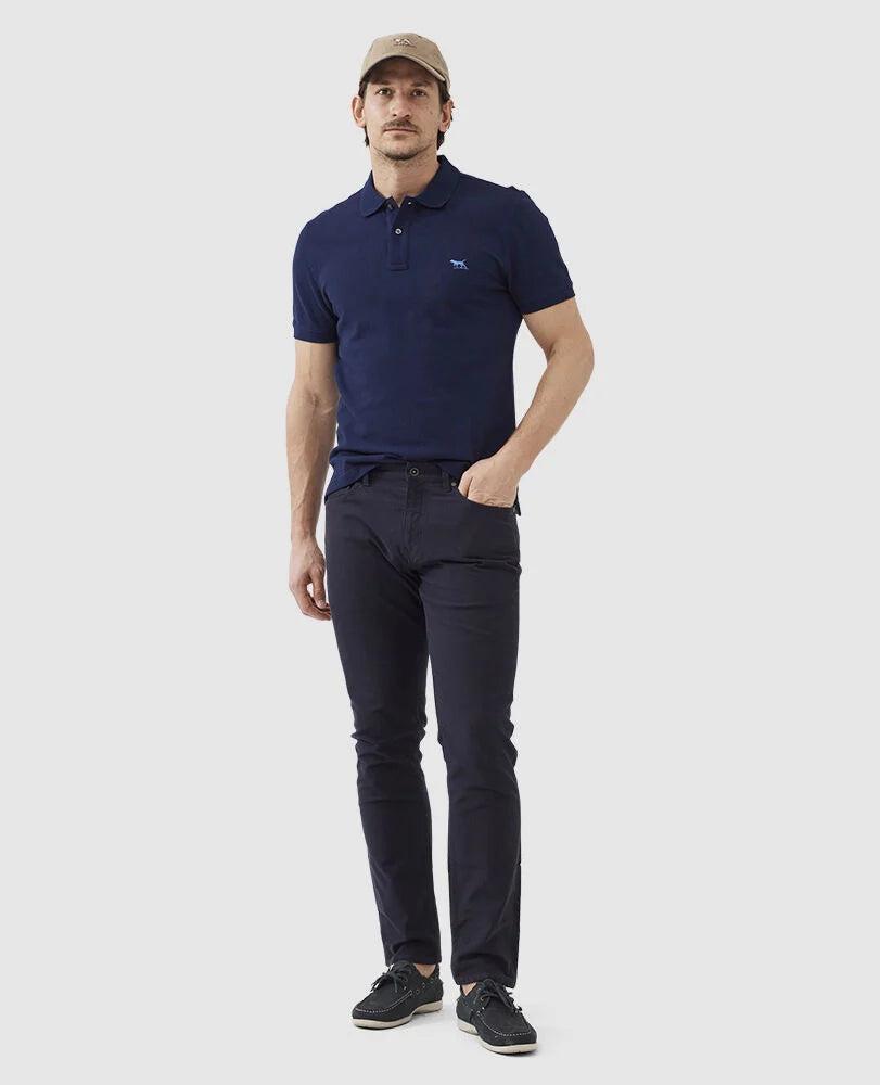 Rodd & Gunn - The Gunn Polo - Eclipse - MULTIBUY model wearing navy polo with matching pants.