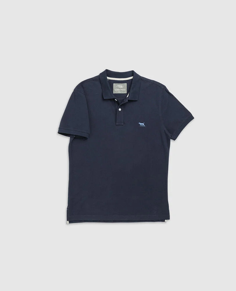 Rodd & Gunn - The Gunn Polo - Eclipse - MULTIBUY in navy with pointer dog logo on chest.