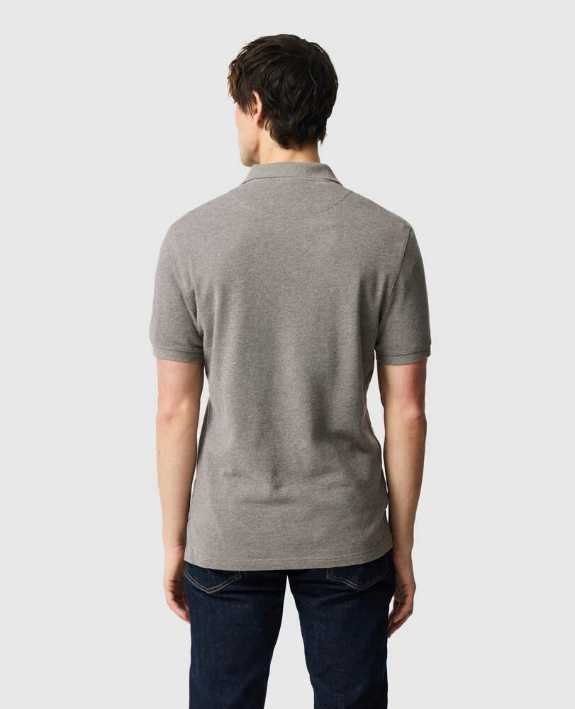 Rodd & Gunn - The Gunn Polo - Mocha - MULTIBUY worn from the back, showcasing its modern design and comfortable fit.