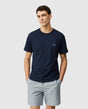 Rodd & Gunn - The Gunn T-Shirt 2.0 - Midnight - MULTIBUY worn by a model in a casual setting
