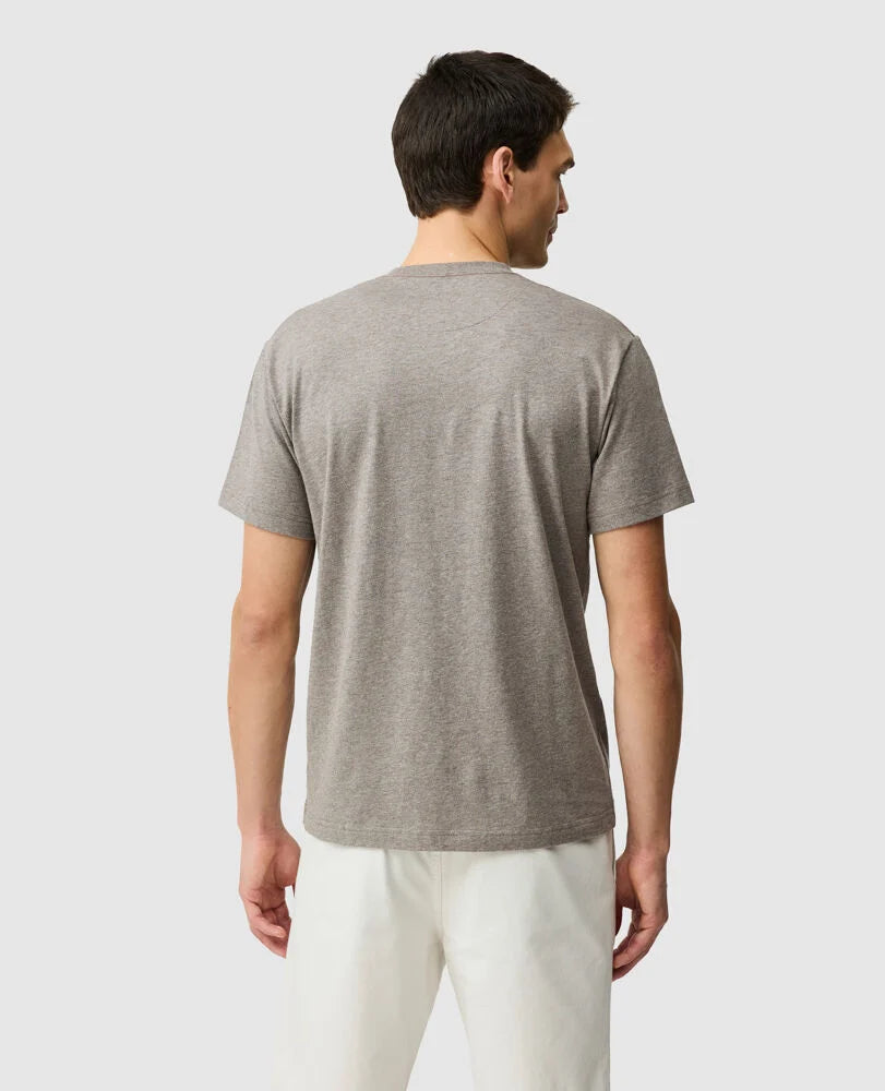 Rodd & Gunn - The Gunn T-Shirt 2.0 - Mocha - MULTIBUY - Back view of model wearing a grey T-shirt.